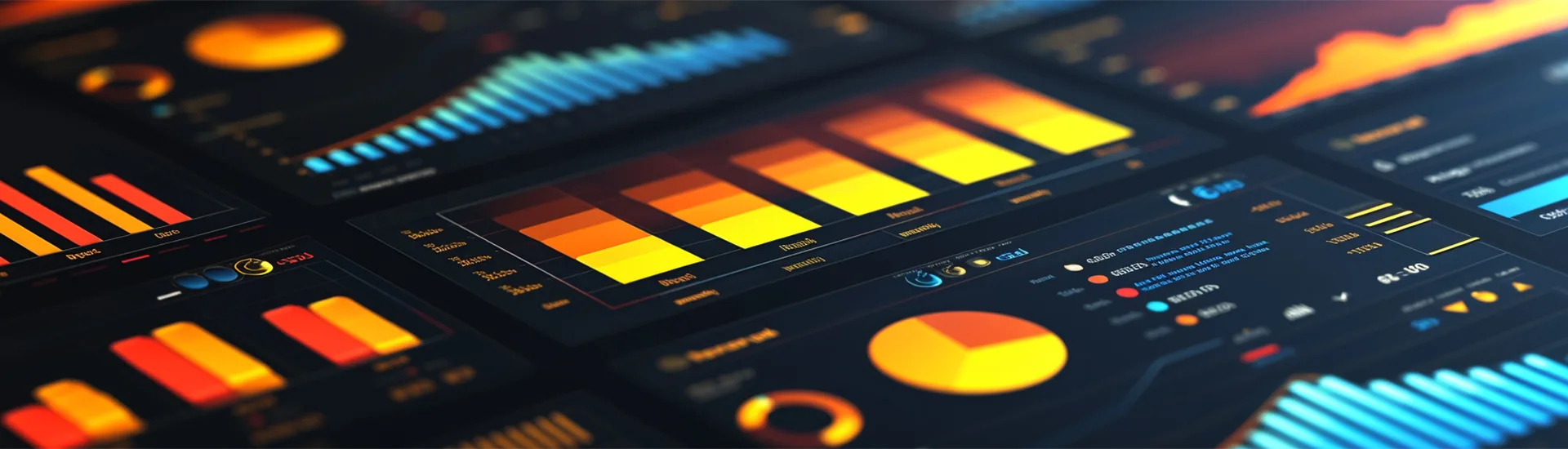 Headergrafik verschiedene Daten-Diagramme